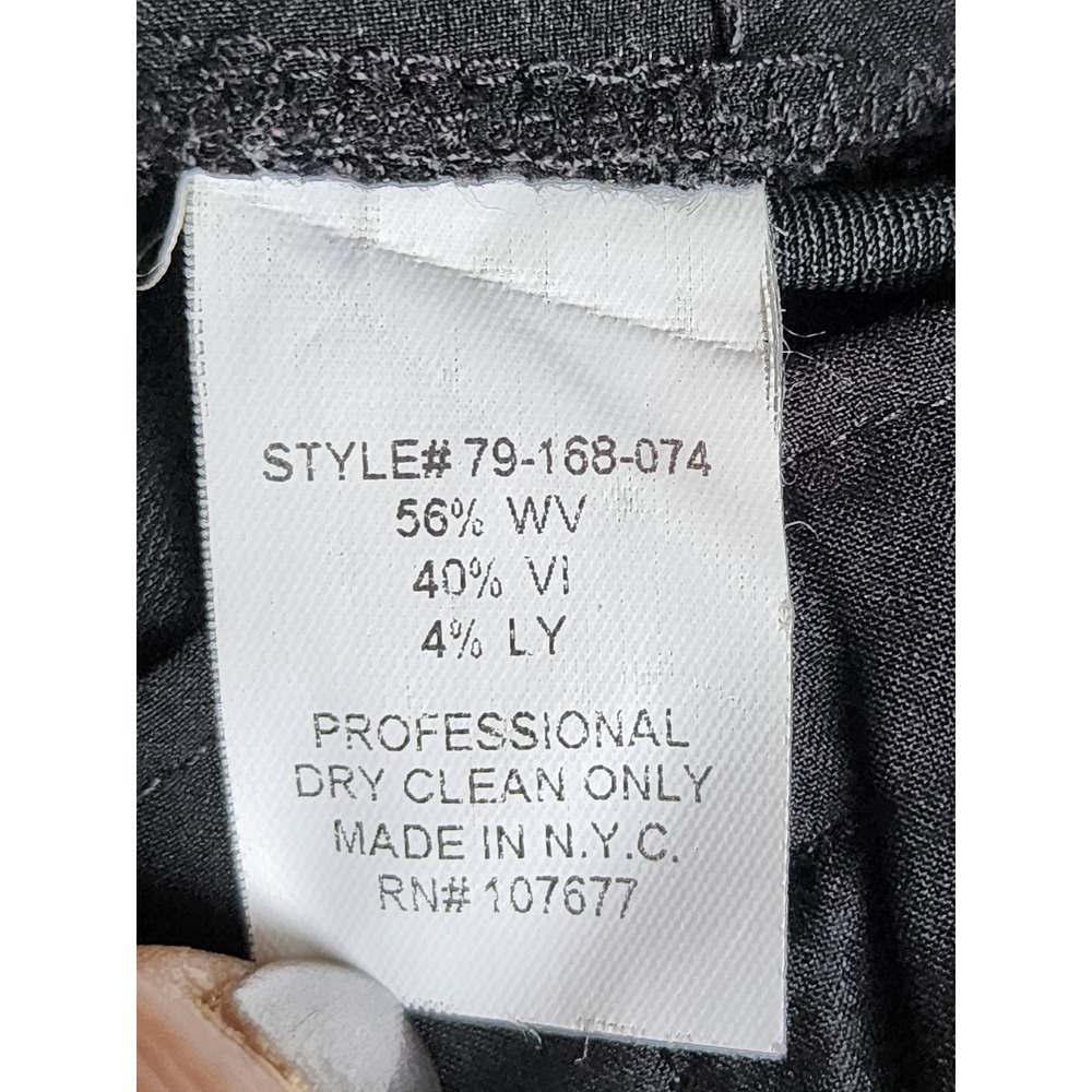 Alice + Olivia Black Wide Leg Wide Waistband Trousers Pants 12 79-168-074 181 - Picture 6 of 6